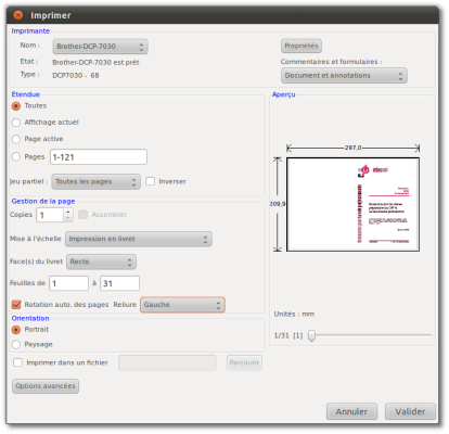 impression en livret sous Acrobat reader