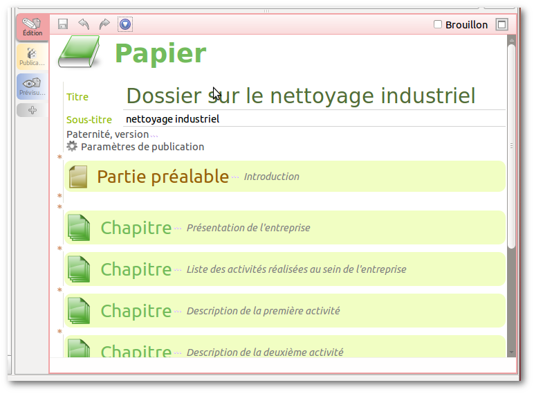 L'ensemble des chapitres de notre item «Papier»